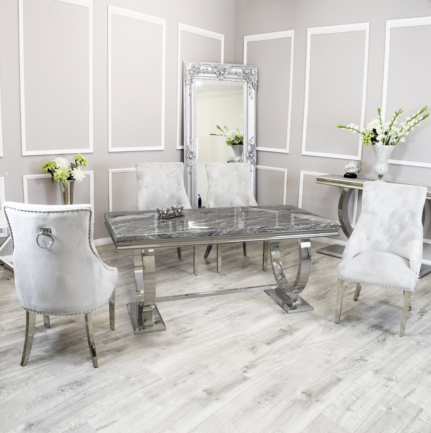 Arriana Dining Table with Duke Chairs