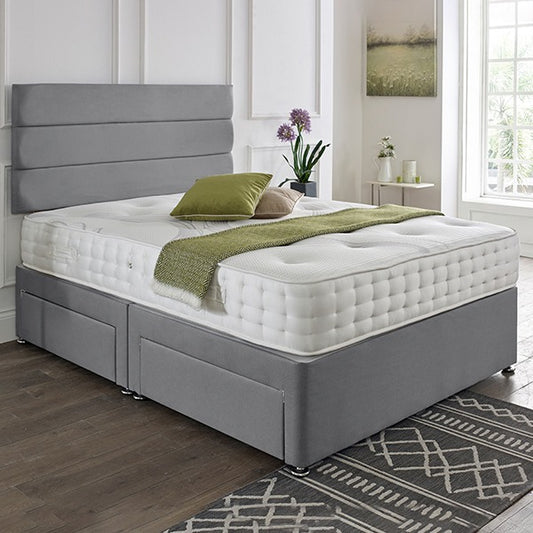 Dublin Headboard Divan Set - Choice of Mattress & Optional Storage