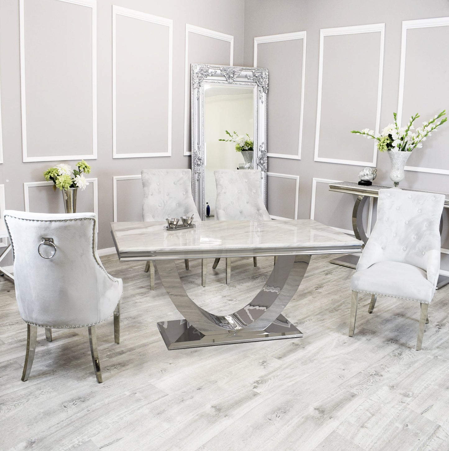 Arriana Dining Table with Duke Chairs