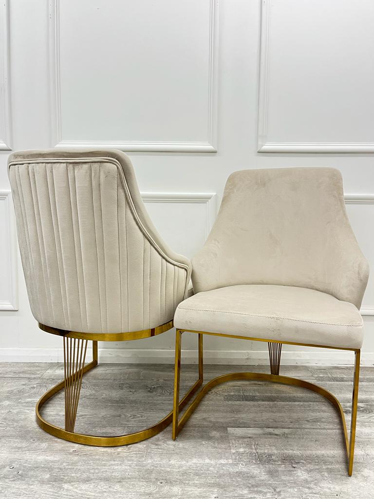 CHELMSFORD VELVET DINING CHAIR GOLD