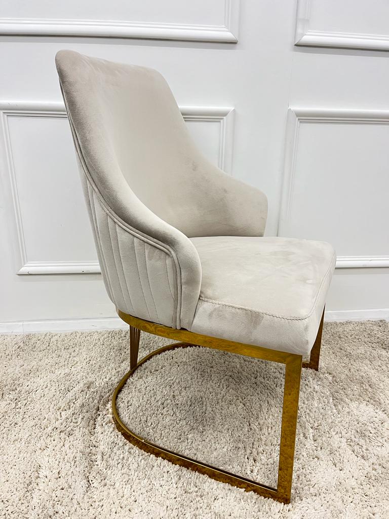 CHELMSFORD VELVET DINING CHAIR GOLD