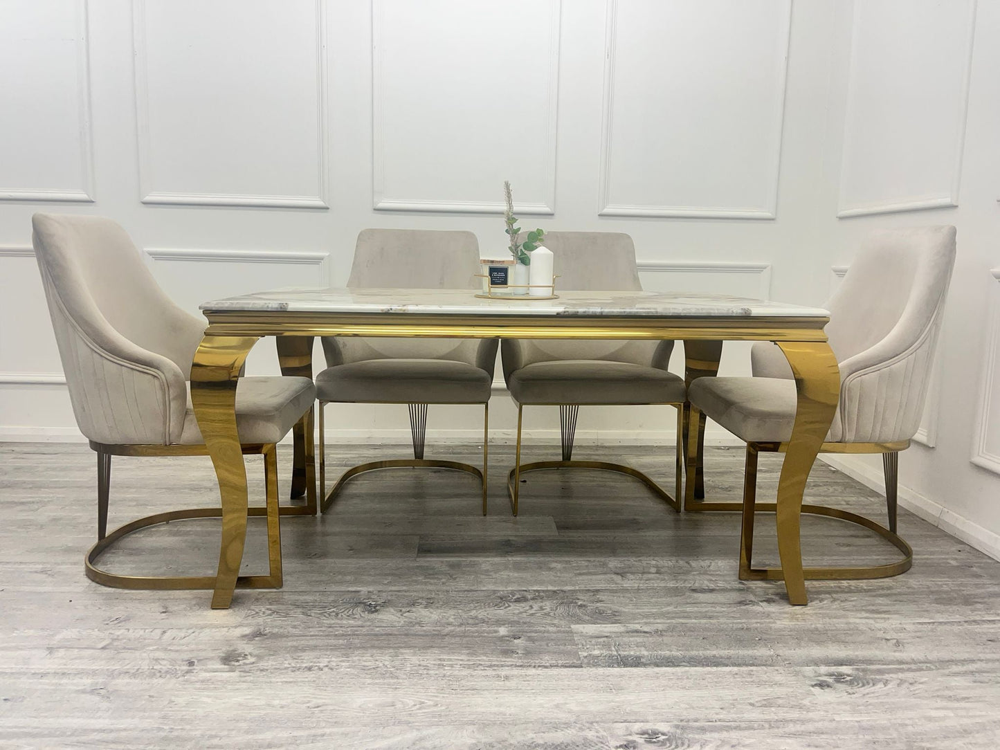 CHELMSFORD VELVET DINING CHAIR GOLD