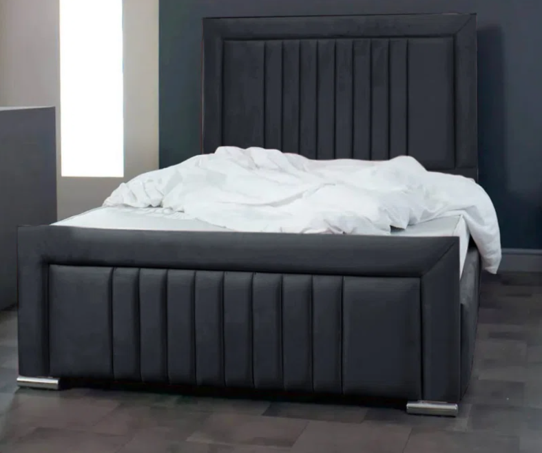 Alama Upholstered Panel Bed
