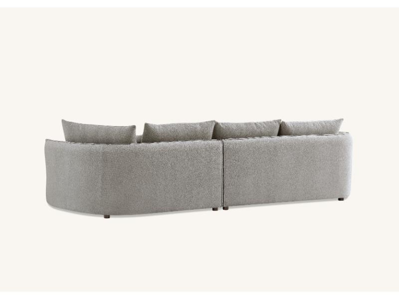 Aluxo Rubin Corner Chaise in Pebble Boucle