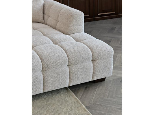 Aluxo Tribeca Right Hand Corner Group in Oatmeal Boucle Fabric