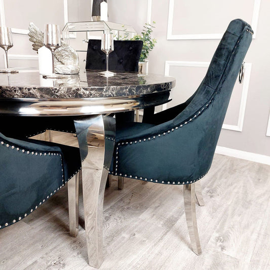 Louis Chrome Dining Table