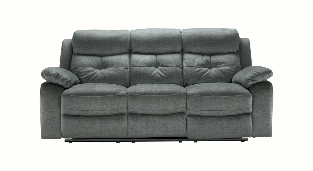 Lopez Recliner 3+2 Seater High Grade Grey Fabric Sofa Set