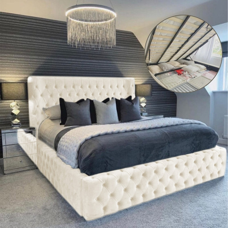Majestic Nights Upholstered Ottman Storage Bed Frame