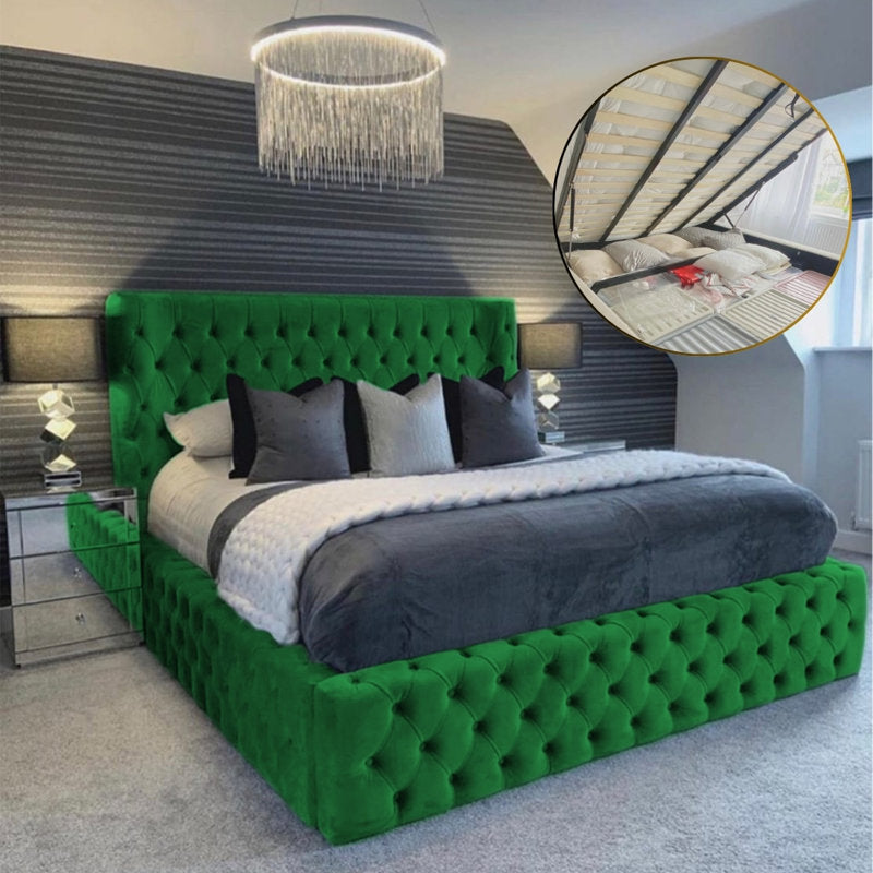 Majestic Nights Upholstered Ottman Storage Bed Frame