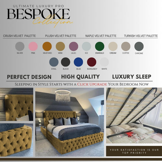 Majestic Nights Upholstered Ottman Storage Bed Frame