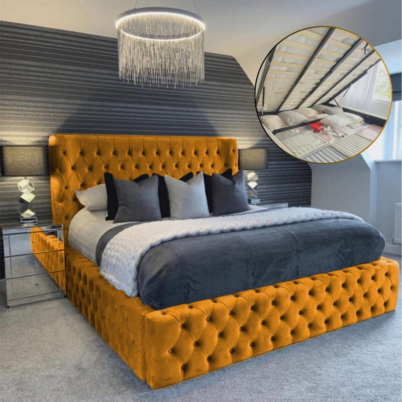 Majestic Nights Upholstered Ottman Storage Bed Frame