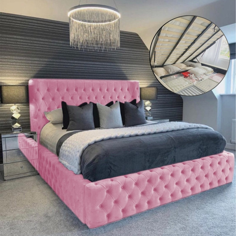 Majestic Nights Upholstered Ottman Storage Bed Frame