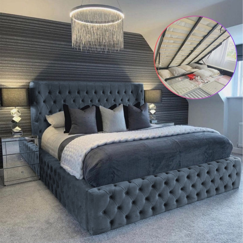 Majestic Nights Upholstered Ottman Storage Bed Frame