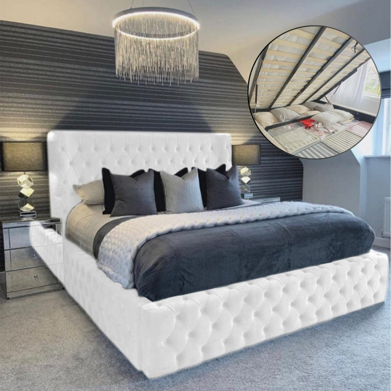 Majestic Nights Upholstered Ottman Storage Bed Frame