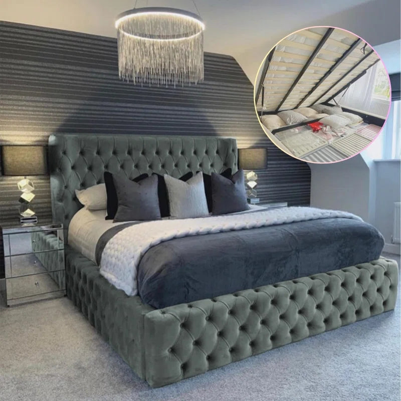 Majestic Nights Upholstered Ottman Storage Bed Frame