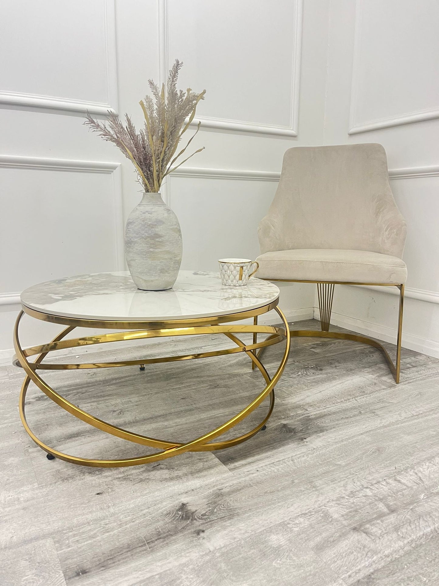 CHELMSFORD VELVET DINING CHAIR GOLD