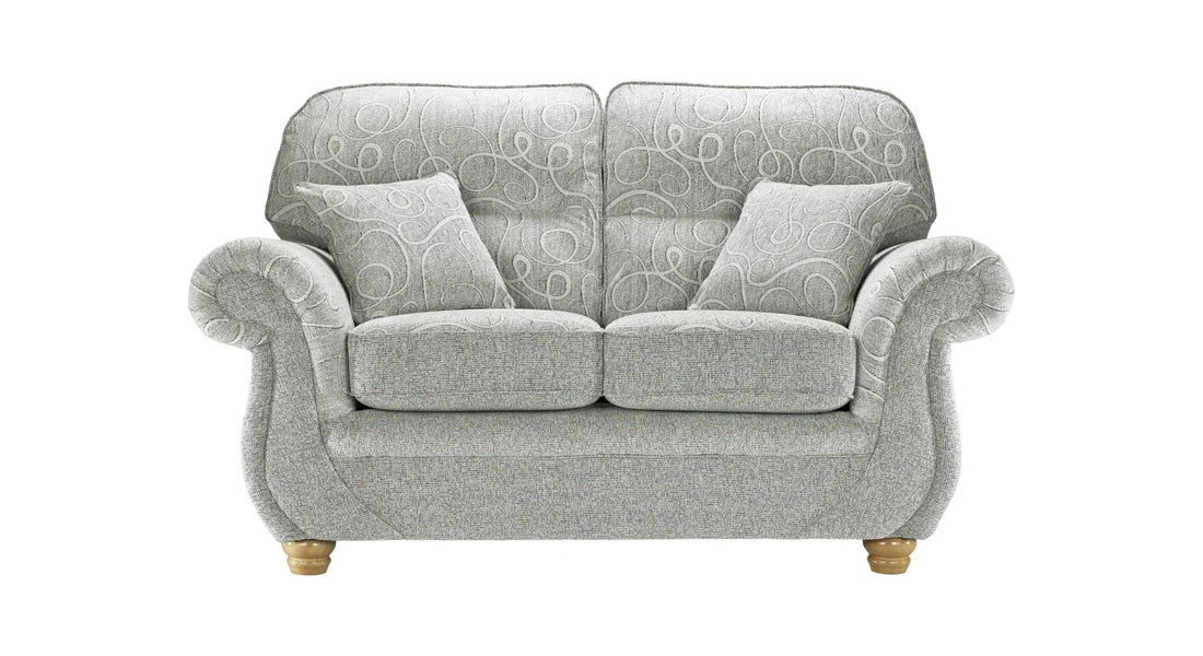 Quinn Spira Curved Designer Navy Blue Real Fabric Sofas For Elderly