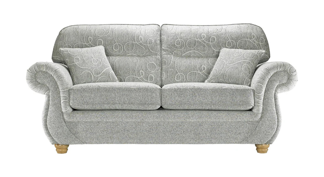 Quinn Spira Curved Designer Navy Blue Real Fabric Sofas For Elderly