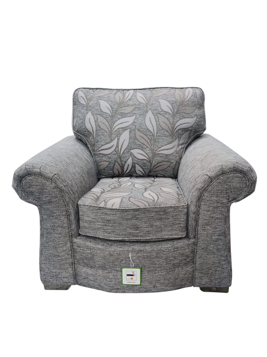 Regal Bespoke Flattened Leaves Grey Real Fabric Sofas For Old People