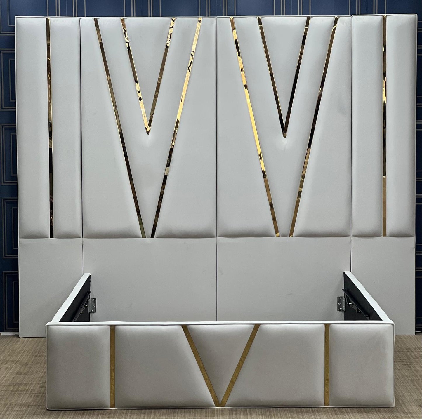 VICTORIA FULL WALL PANEL BED FRAME WITH TRIM FINSHING
