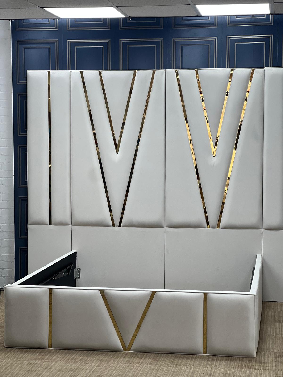 VICTORIA FULL WALL PANEL BED FRAME WITH TRIM FINSHING