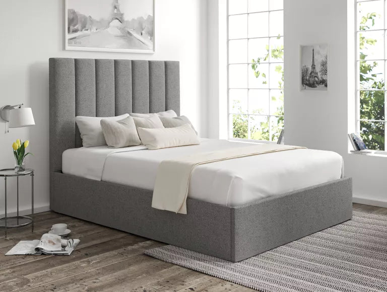 Amalfi Arran Pebble Upholstered Ottoman Bed Frame Only