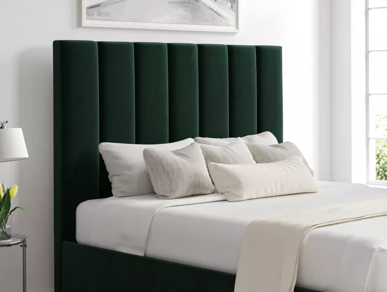 Amalfi Hugo Bottle Green Upholstered Ottoman Bed Frame Only