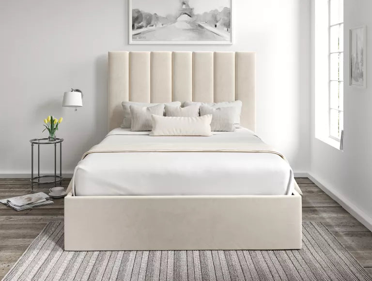 Amalfi Hugo Ivory Upholstered Ottoman Bed Frame Only