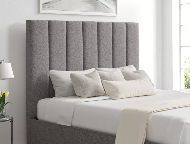 Amalfi Trebla Charcoal Upholstered Ottoman Bed Frame Only