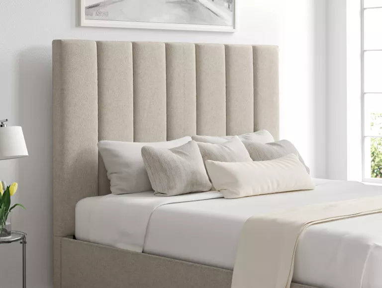 Amalfi Trebla Flax Upholstered Ottoman Bed Frame Only