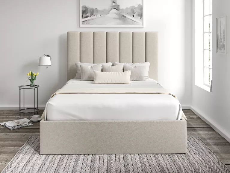 Amalfi Trebla Flax Upholstered Ottoman Bed Frame Only