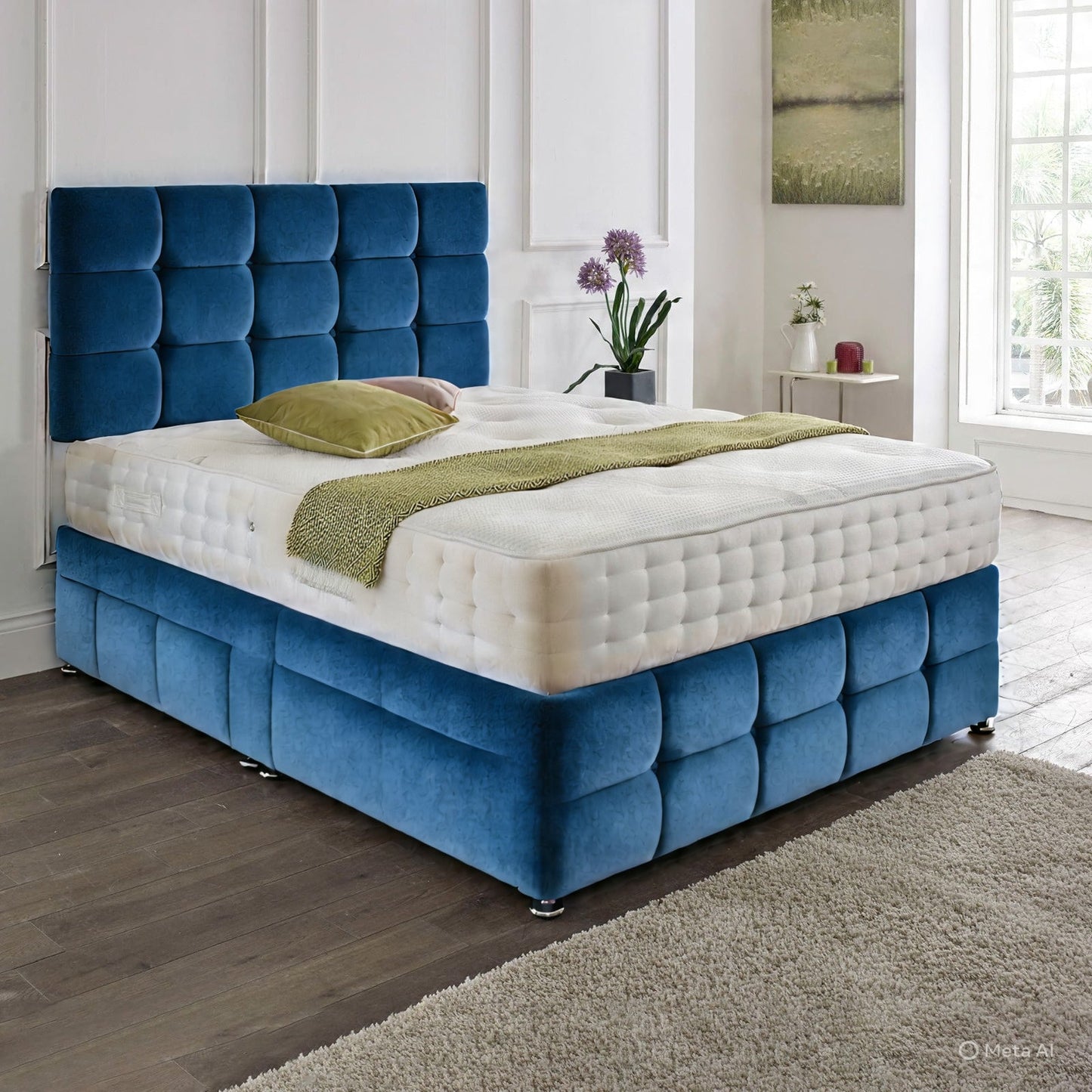 Rio Matching Headboard & Footboard Divan Set - Choice of Mattress & Optional Storage