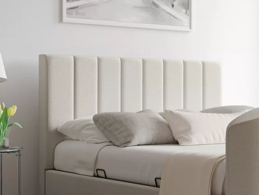 Berkley Upholstered Arran Natural Ottoman TV Bed - Bed Frame Only