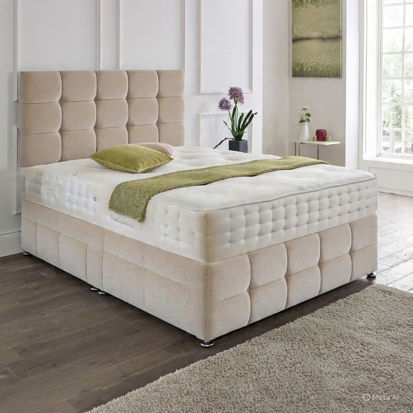 Rio Matching Headboard & Footboard Divan Set - Choice of Mattress & Optional Storage