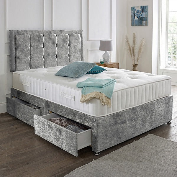 Dallas Headboard Divan Set – Choice of Mattress & Optional Storage