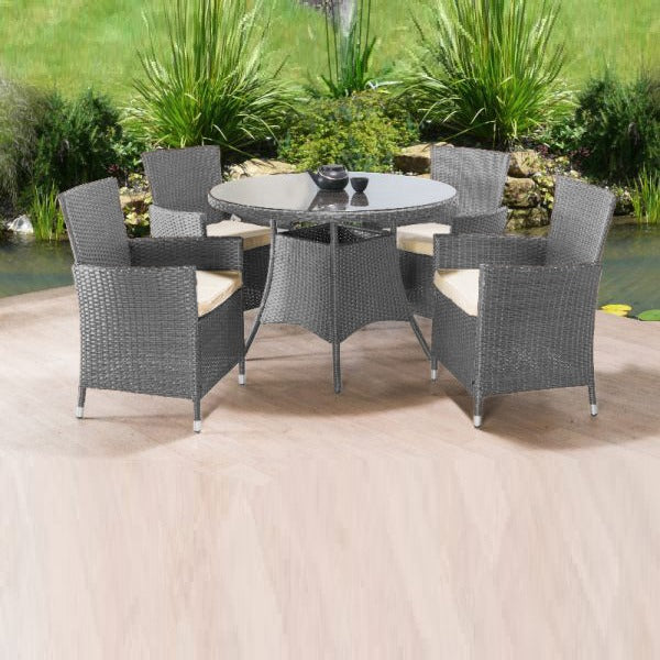 Aria Round Garden Dining Set - 5pc
