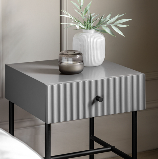 Arabella Bedside Table - Grey