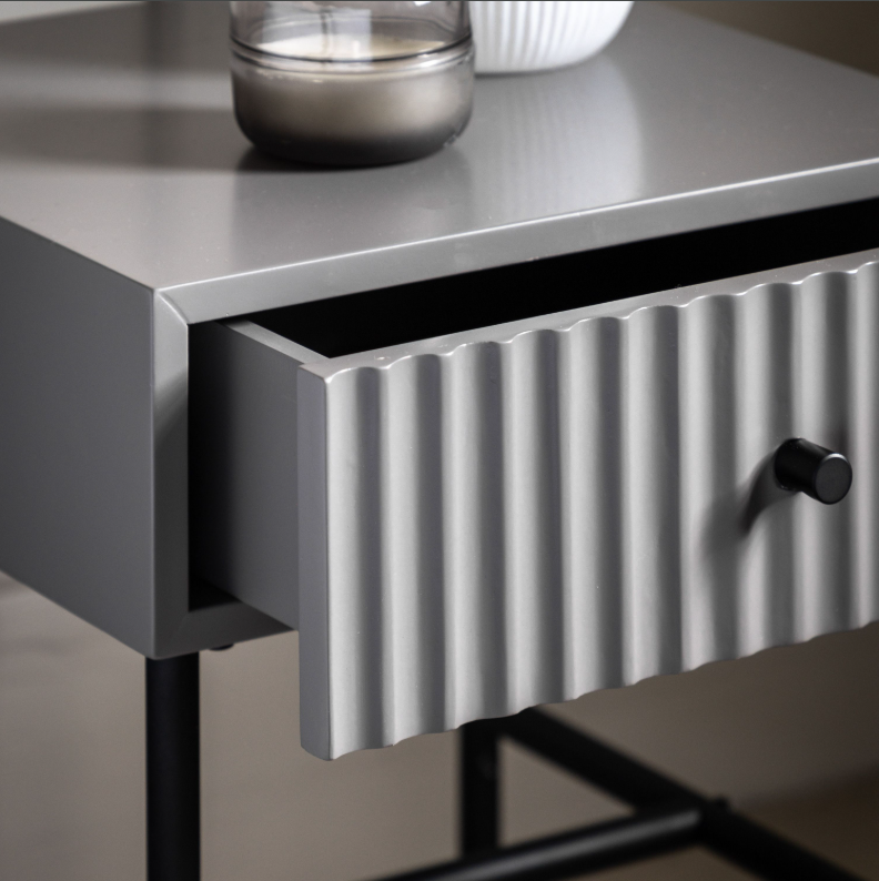 Arabella Bedside Table - Grey