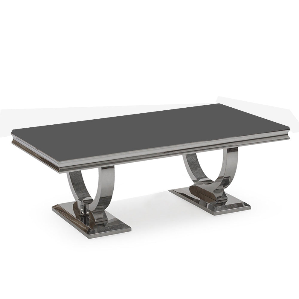 Grey glass COFFEE table