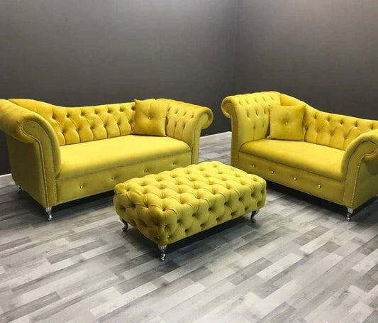 Lulu chesterfield sofa set 3 plus 2 seater