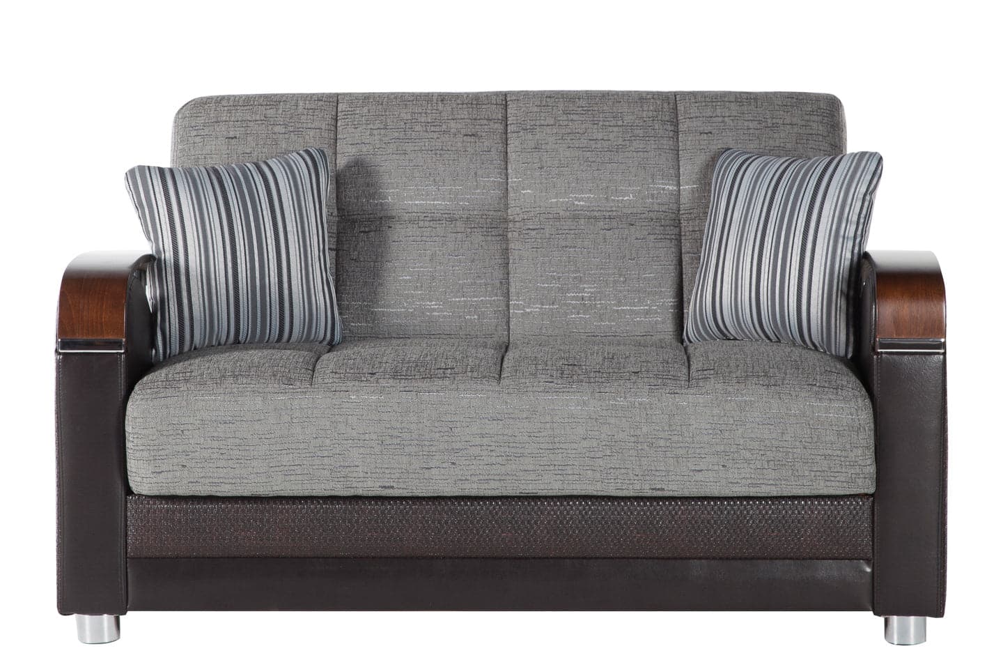 Luna Sleeper Sofa Bed – 87" Wide with Wooden Arms | Mid-Century Modern Convertible Sofa