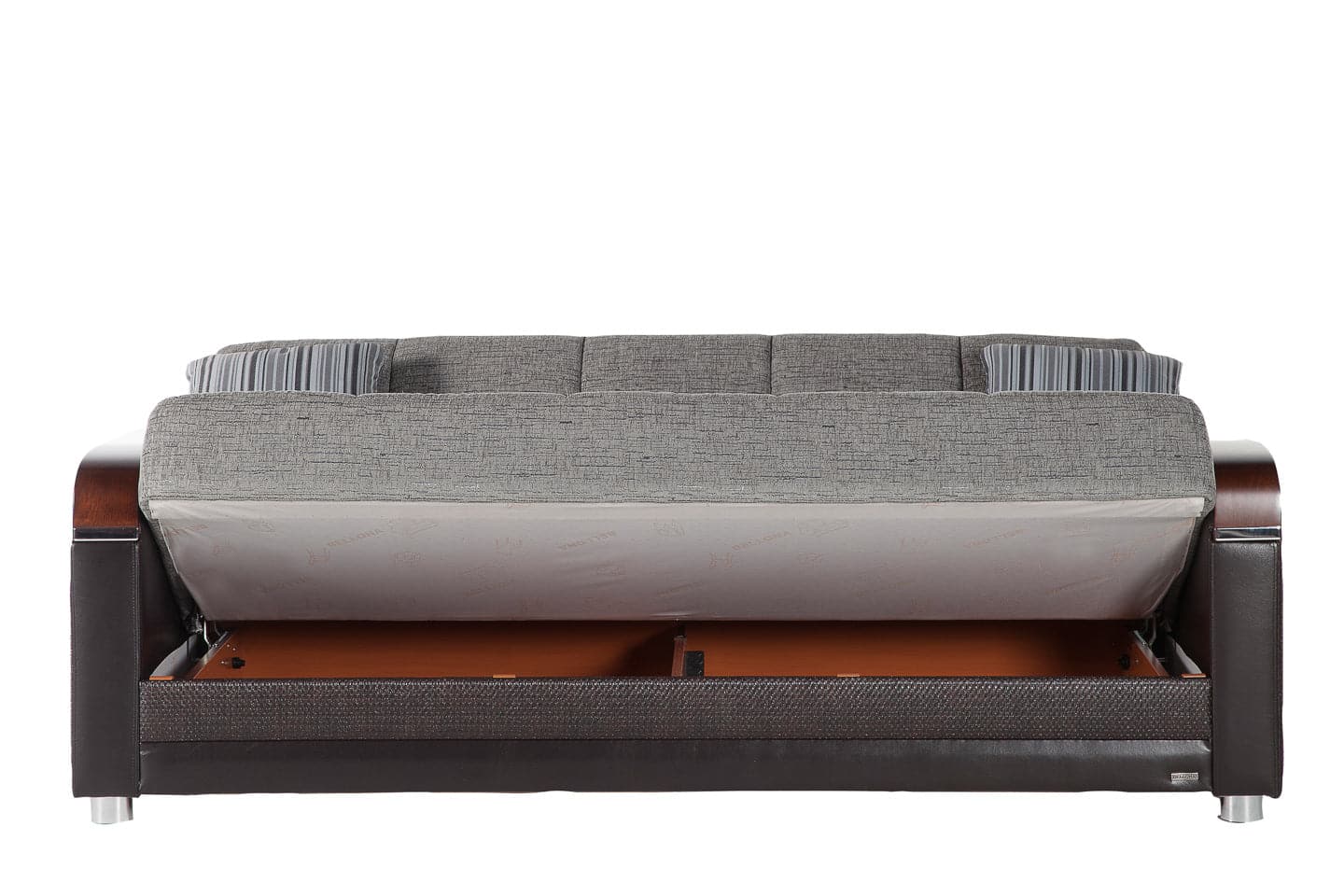Luna Sleeper Sofa Bed – 87" Wide with Wooden Arms | Mid-Century Modern Convertible Sofa