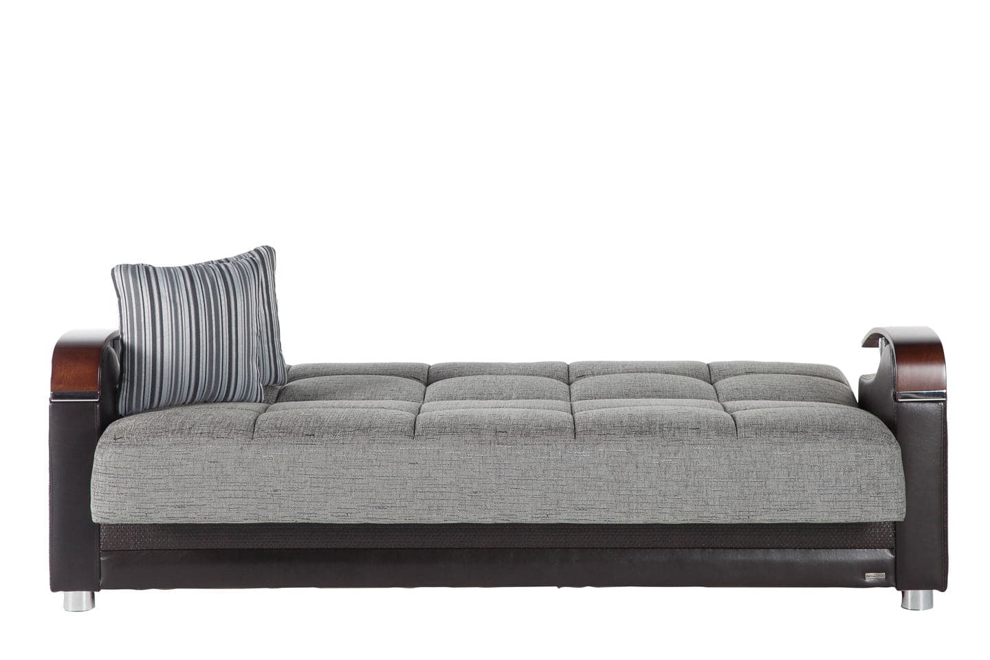 Luna Sleeper Sofa Bed – 87" Wide with Wooden Arms | Mid-Century Modern Convertible Sofa