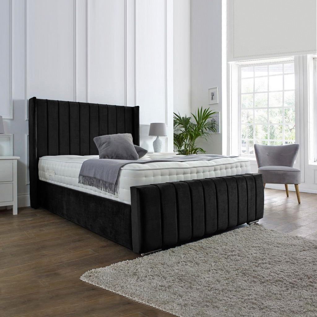 Elisa Upholstered Bed Frame - Optional Mattress