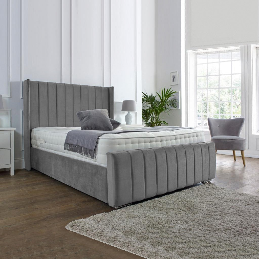 Elisa Upholstered Bed Frame - Optional Mattress