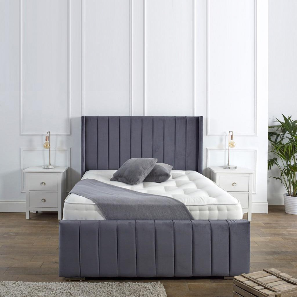 Elisa Upholstered Bed Frame - Optional Mattress
