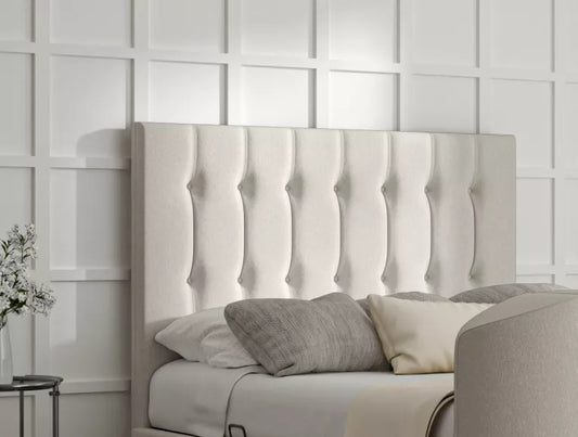 Dorchester Upholstered Arran Natural Ottoman TV Bed - Bed Frame Only