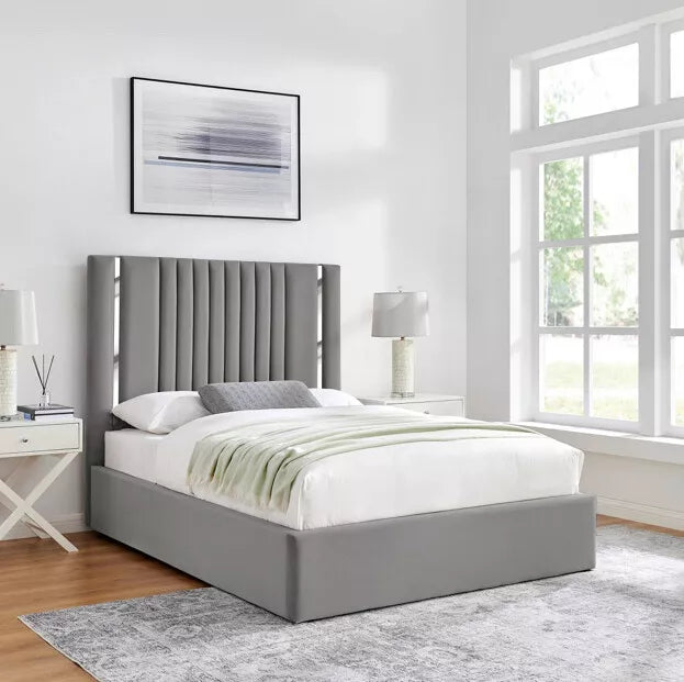 Divan Bed Frame Plush Velvet Ottoman Gas Lift Storage Double & King Size Bed