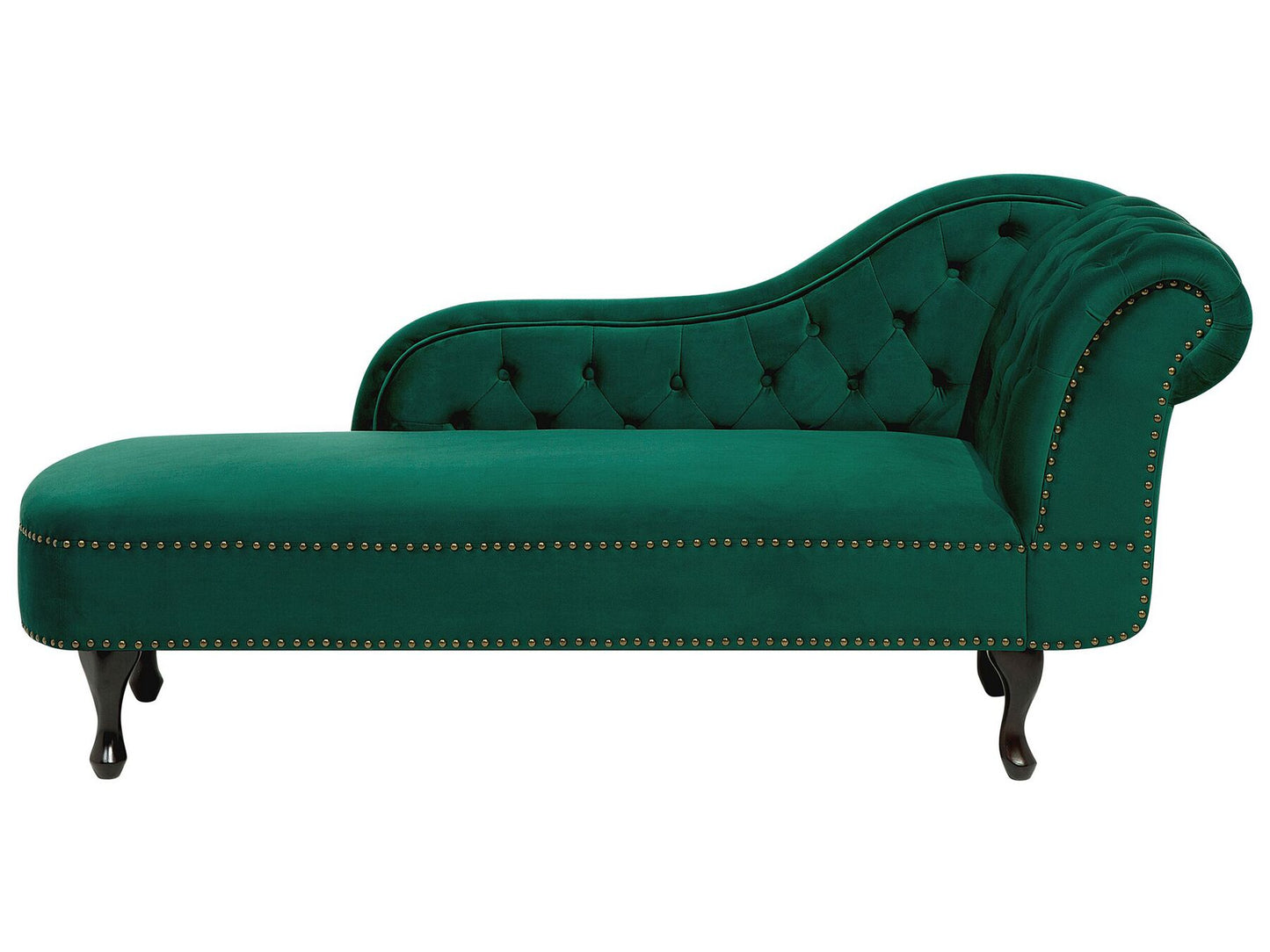 Right Hand Chaise Lounge NIMES Velvet Green
