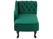 Right Hand Chaise Lounge NIMES Velvet Green